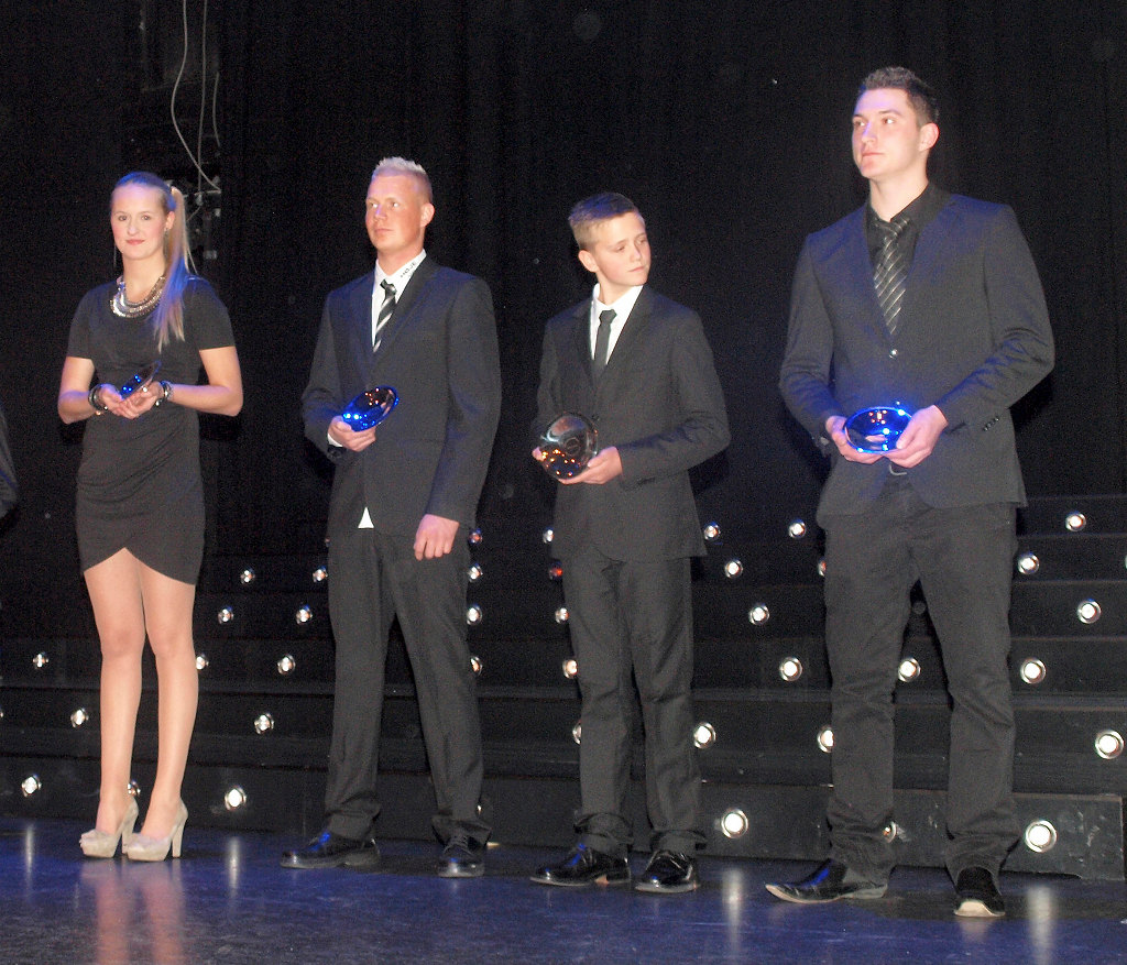 DASU Talentpriser. Fra venstre mod højre: Michelle Gatting, Ulrik Linnemann, Nicklas Nielsen, Simon Vallentin Hansen
(Foto: DASU)